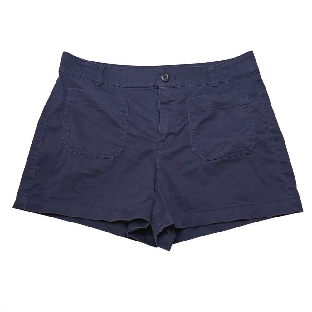 J.Crew Patch Pocket Chino Shorts Size 6 Navy Blue Cotton Stretch NWT - Picture 4 of 7